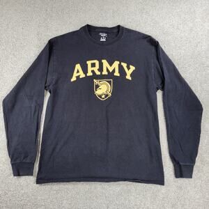 Champion Mens Shirt Large Army Black Knights Arch Over Logo Long Sleeve Pullover